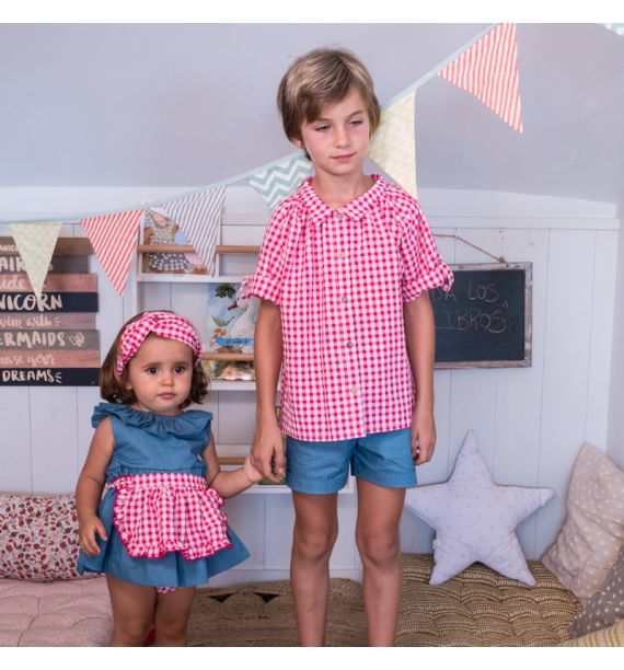Camisa vichy fresa