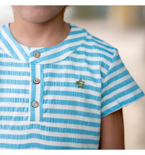 CAMISA RAYAS AZÚL